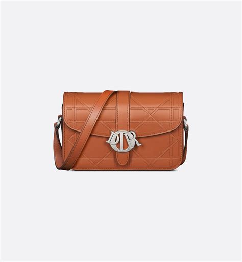 Mini Dior Charm Bag Cognac Cannage Cosmo Leather 